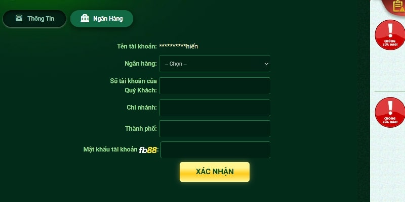 Lưu ý khi thực hiện rút tiền FB88